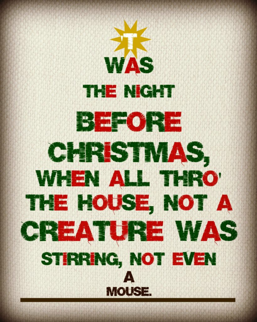 Twas The Night Before Christmas Free Printable If I Had A Million Hours 