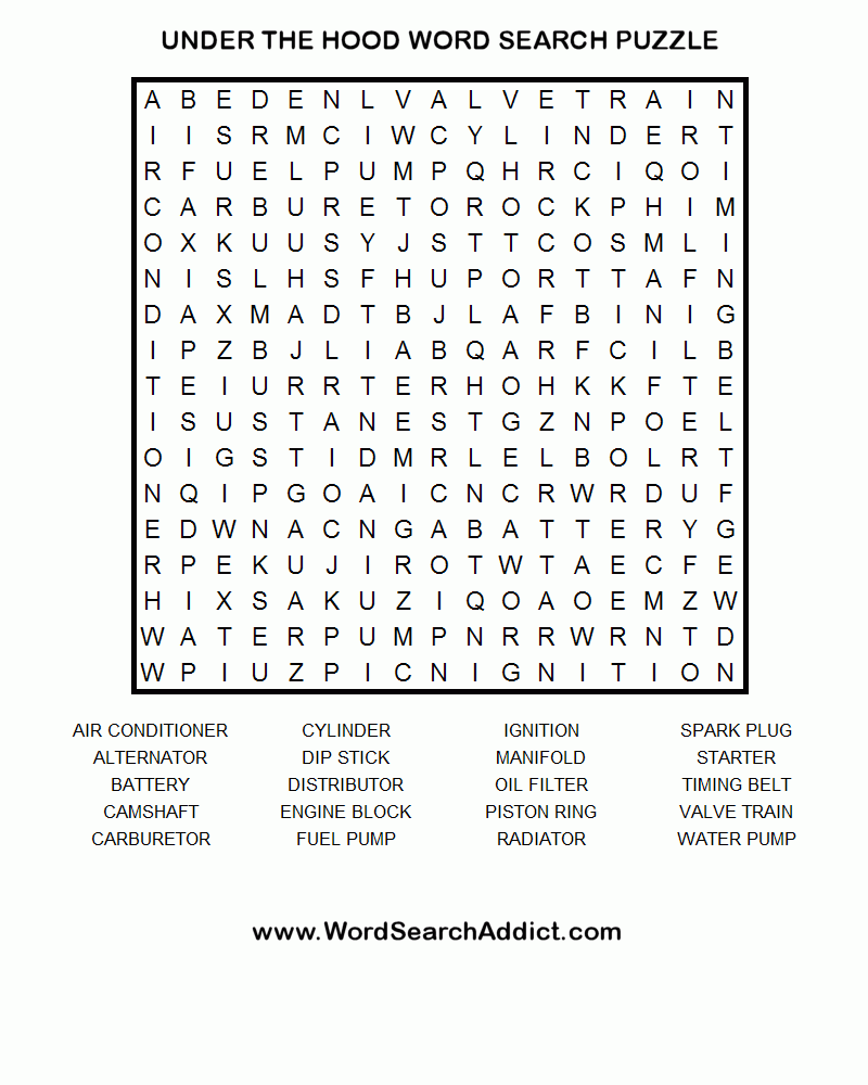 Printable Free Word Search Puzzles