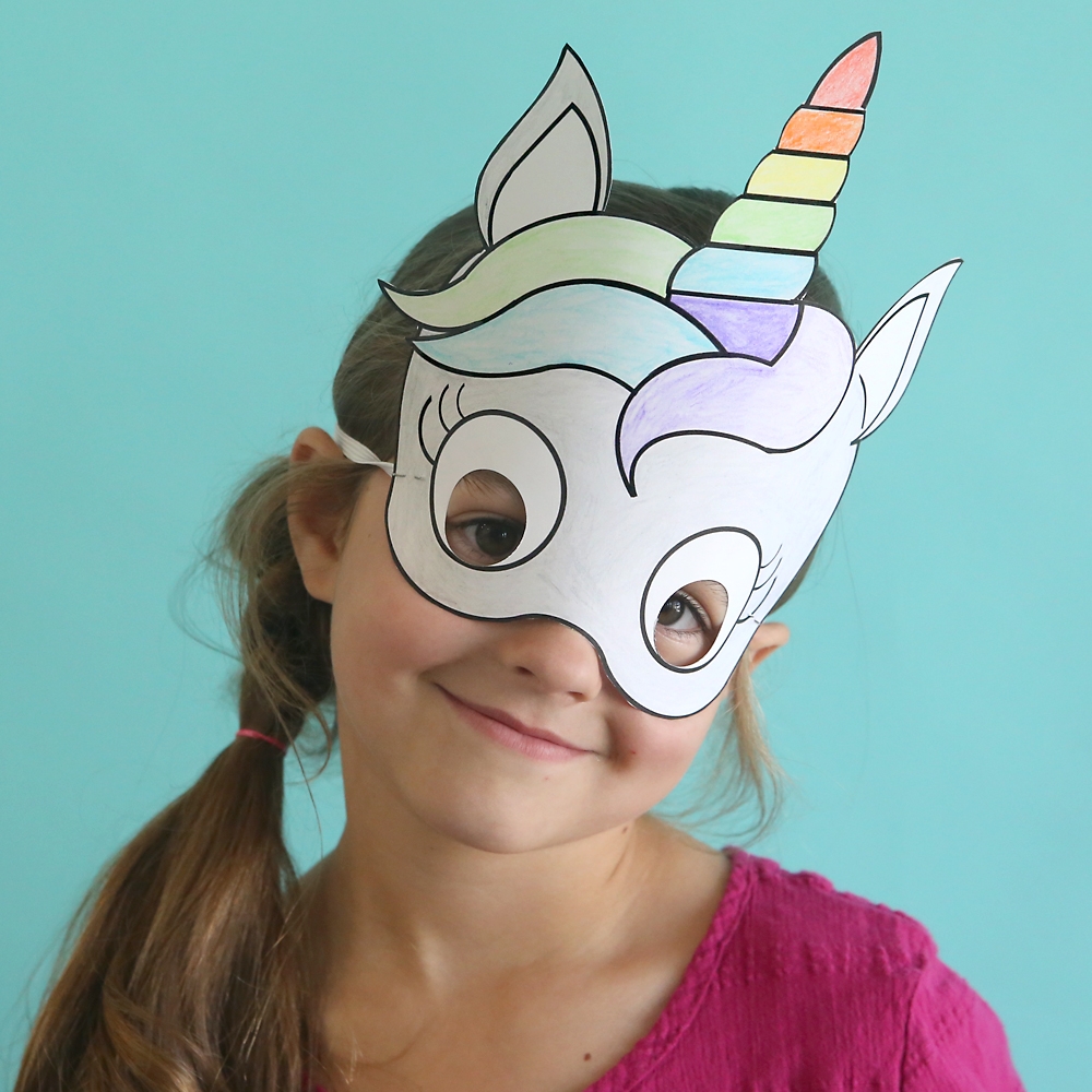 Unicorn Masks To Print And Color free Printable It s Always Autumn