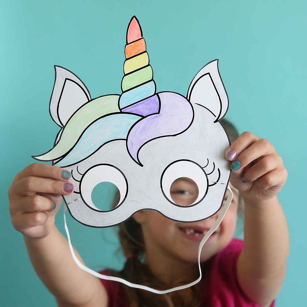 Unicorn Masks To Print And Color free Printable It s Always Autumn