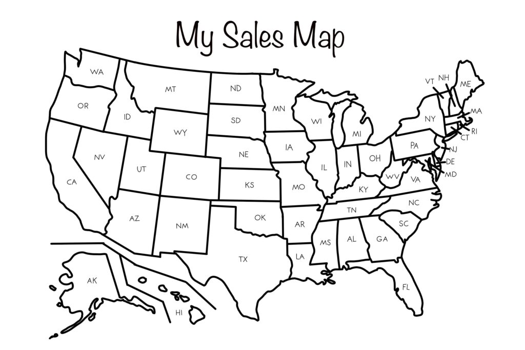 US Sales Map Etsy Sales Tracker Map My Sales Map Download Etsy