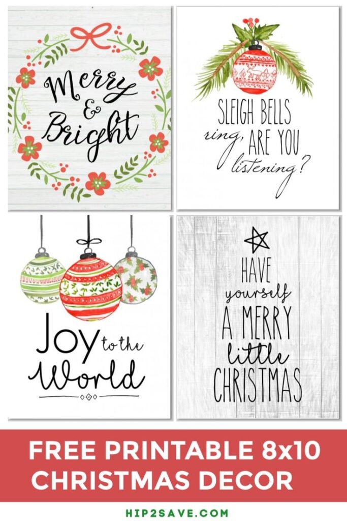 Free Printable Farmhouse Christmas Signs