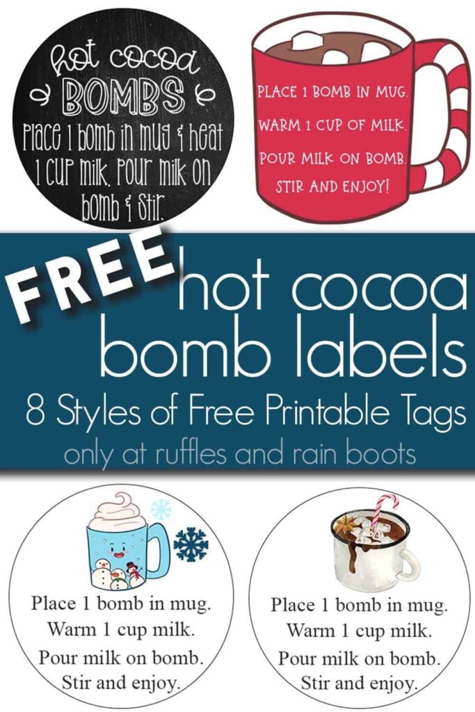 Use These Free Printable Hot Cocoa Bomb Labels For Gift Giving 