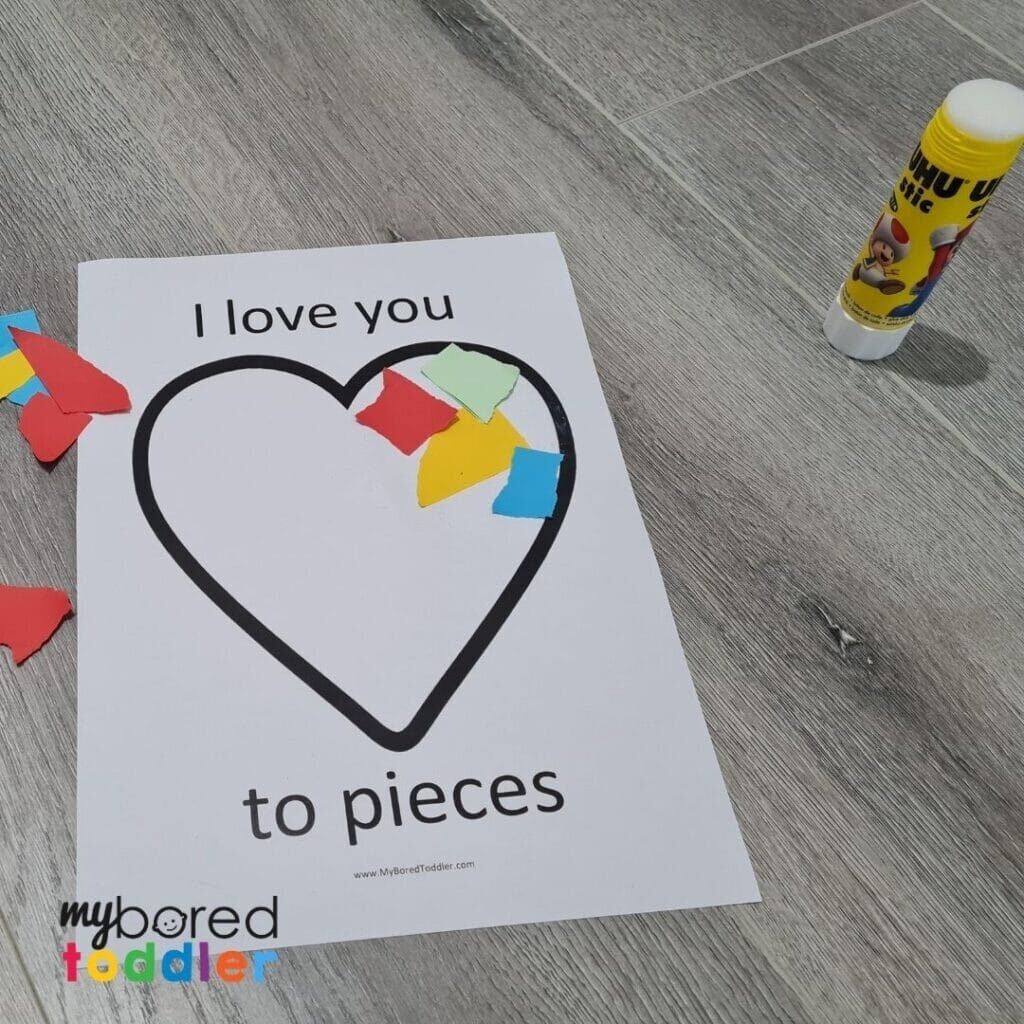 Valentine s Day I Love You To Pieces free Template My Bored Toddler