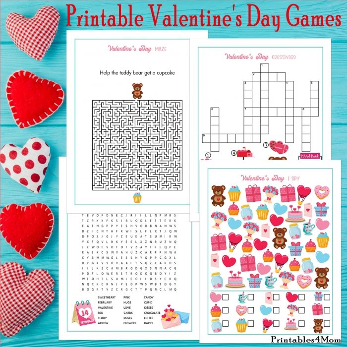 Valentine s Day Printable Activity Games Printables 4 Mom