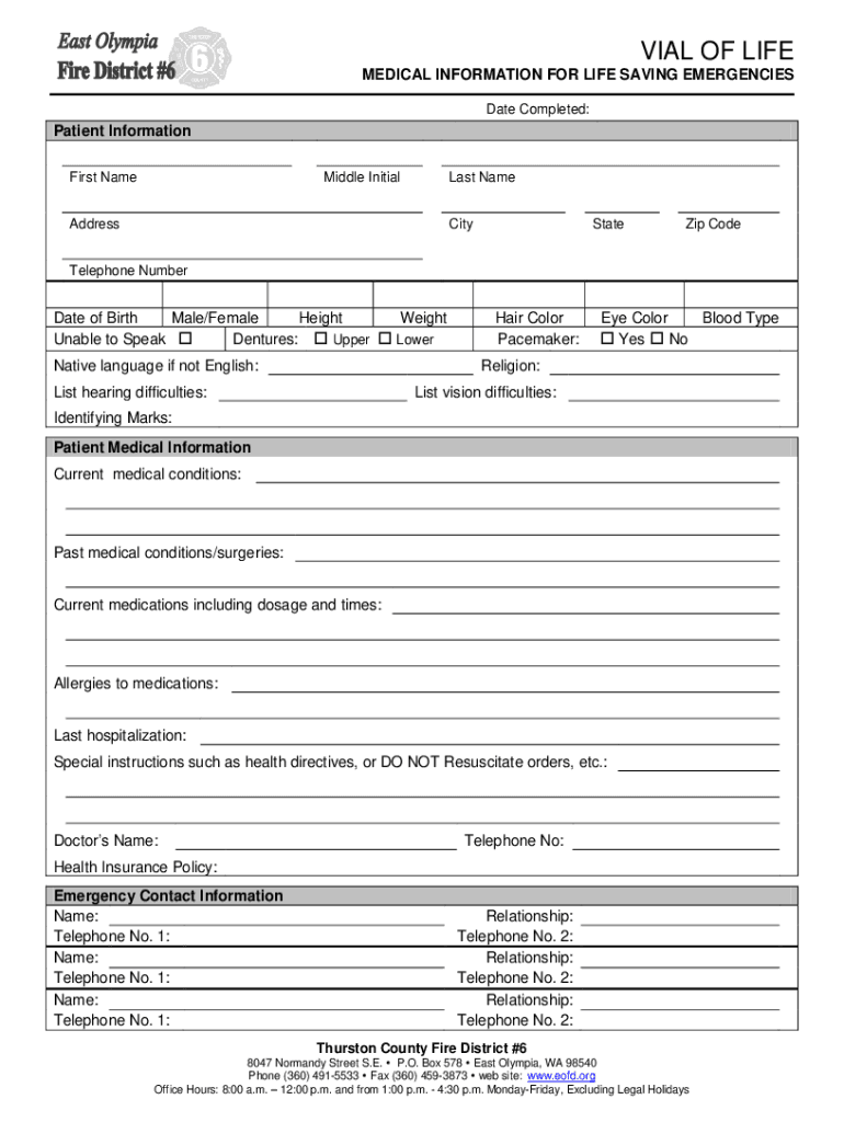 Vial Of Life Form Pdf Fill Out Sign Online DocHub