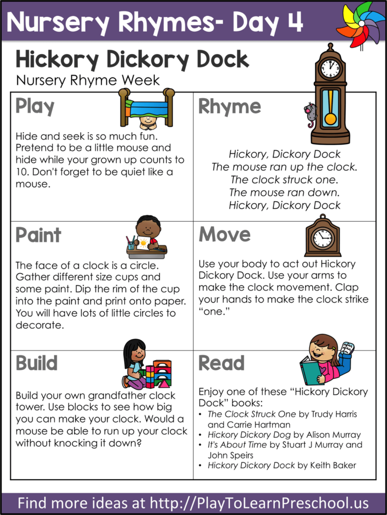 Virtual Preschool Free Printable Nursery Rhymes Play To Learn Preschool