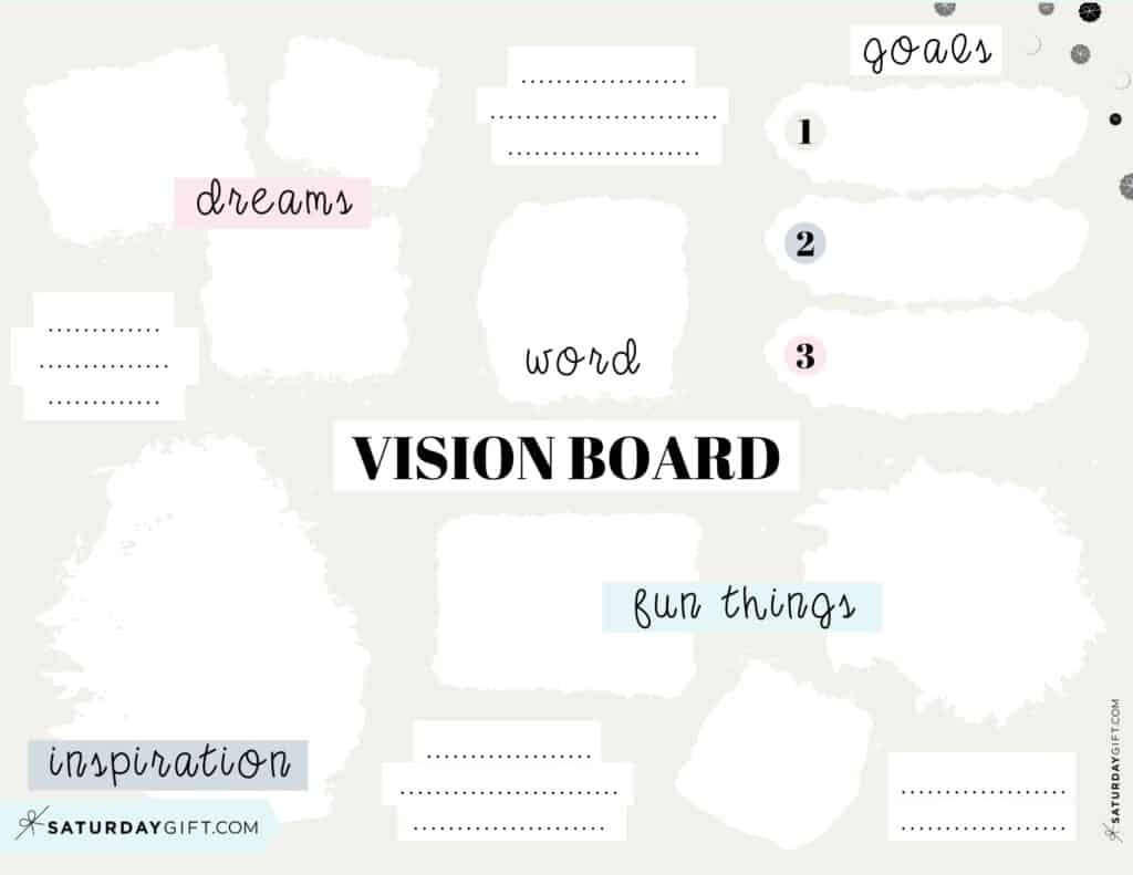 Vision Board Template 27 Cute Free Dream Board Printables