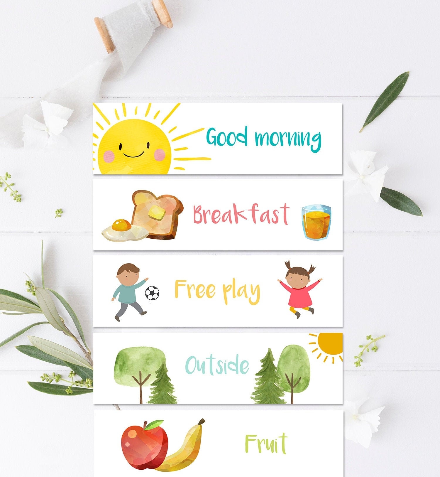 Visual Schedule Toddler Kids Daily Routine Chart Printable Etsy de