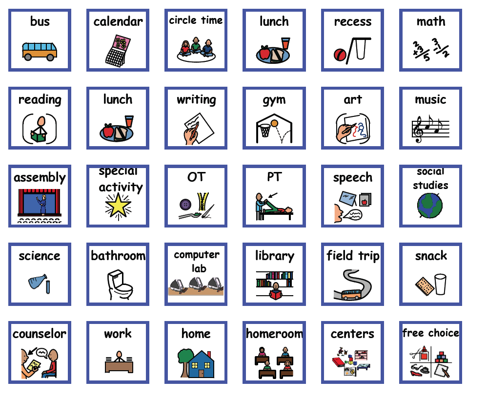 Visual Supports Downloads Classroom Pictures Visual Schedule Autism Visual Schedule Preschool