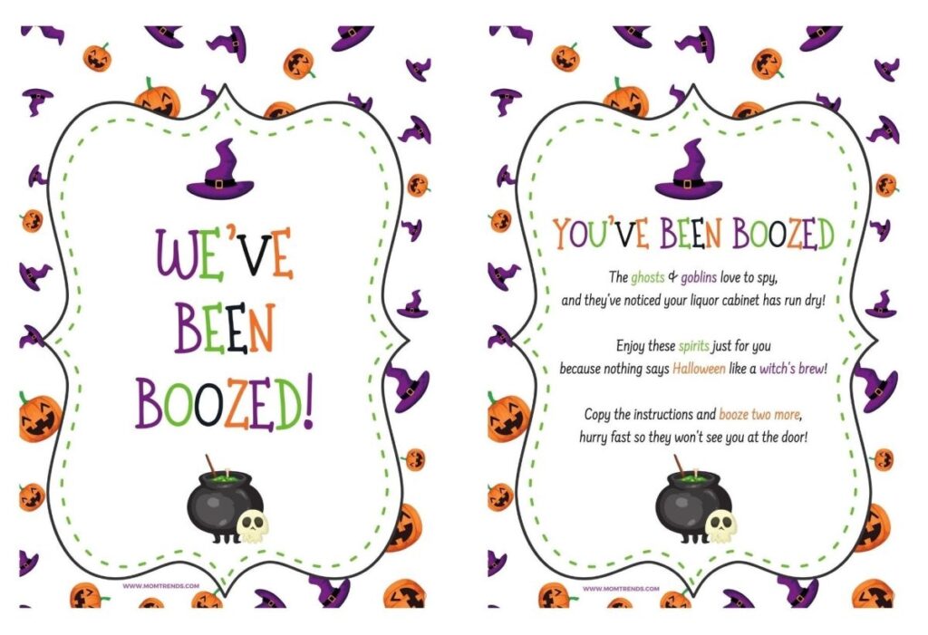 You've Been Boozed Printable Free
