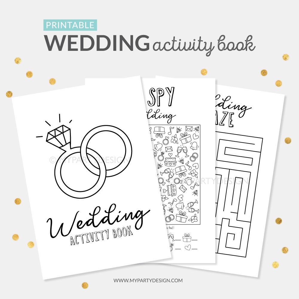 Wedding Activity Book For Kids Printable PDF My Party Design