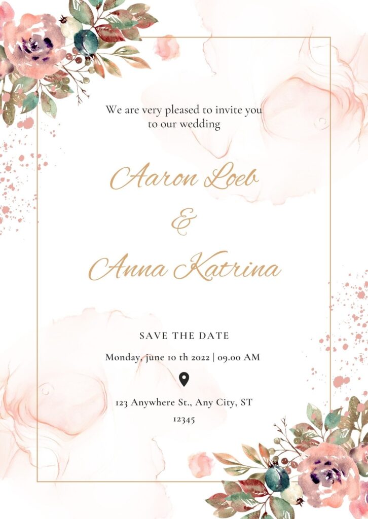 Wedding Invitation Templates To Customize For Free Canva