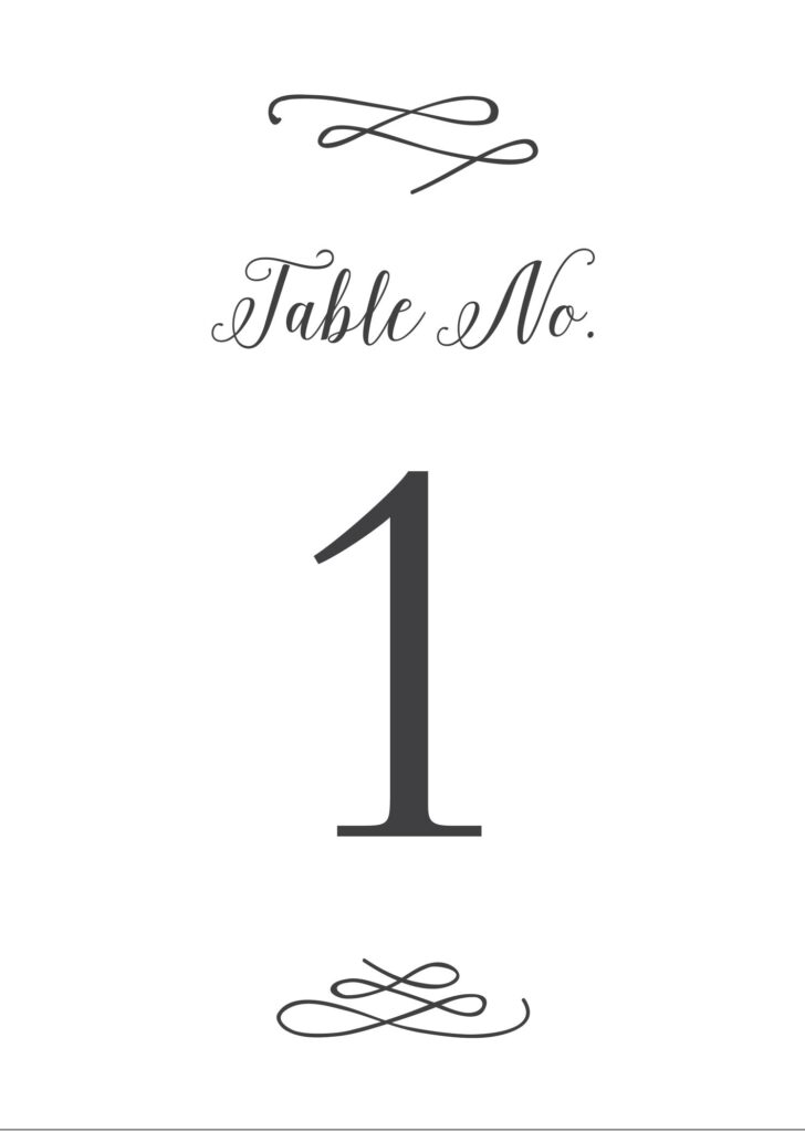 Whimsical Calligraphy Table Number Printables By Basic Invite