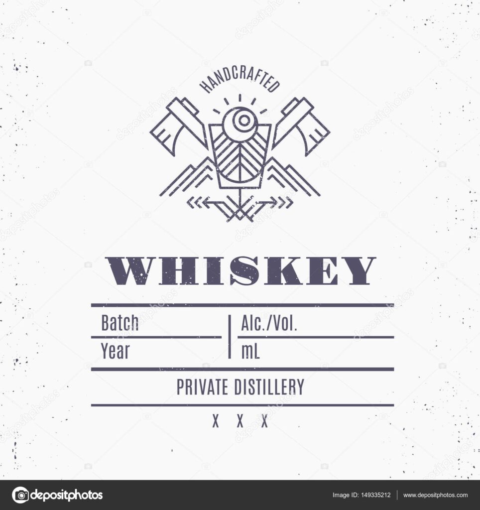Whiskey Label Template Vector Art Stock Images Depositphotos