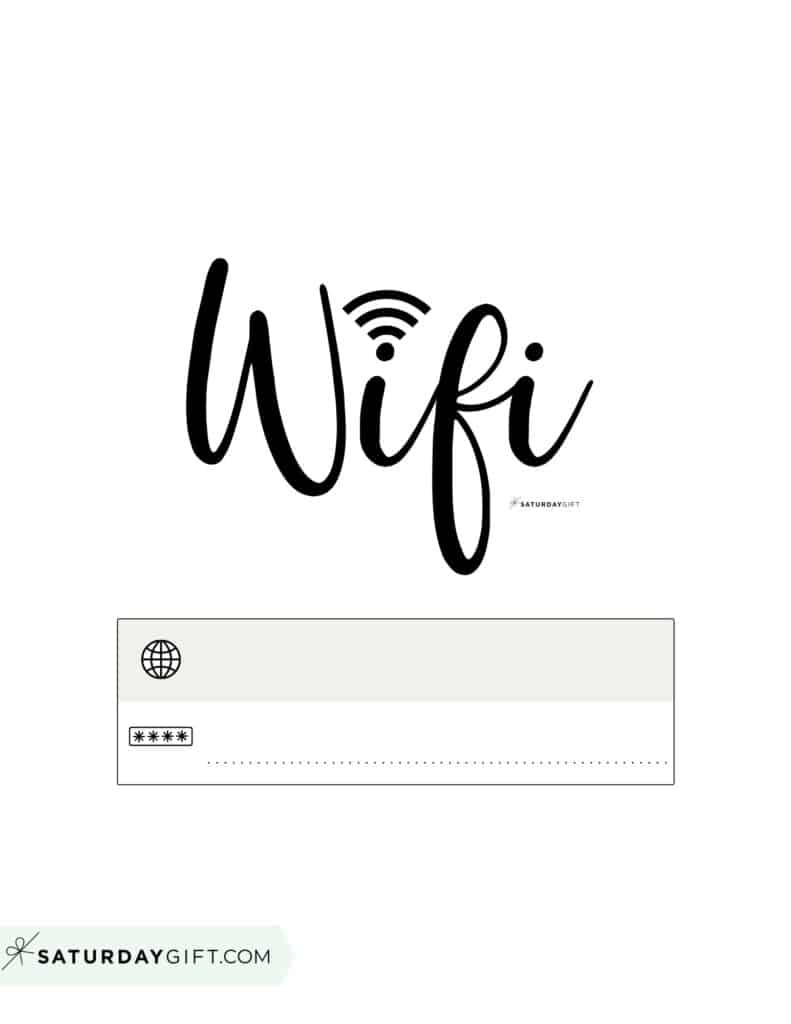 WiFi Password Sign 11 Cute Free Printable Templates