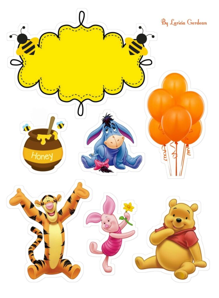 Winnie The Pooh Free Printable Cake Toppers Oh My Baby 