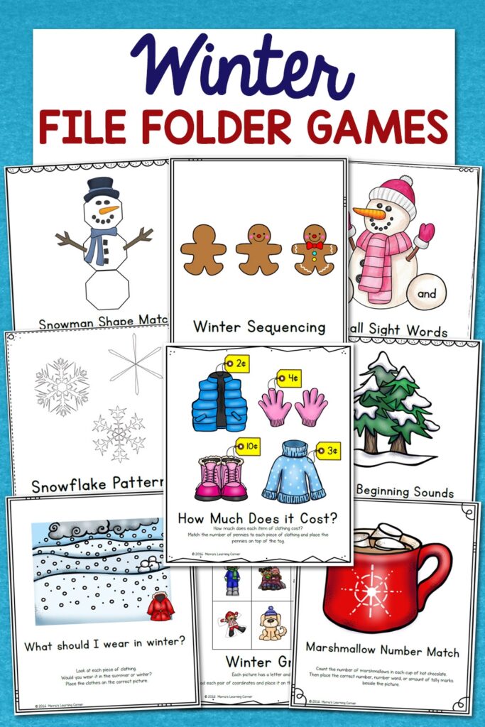 Free File Folder Games Printable