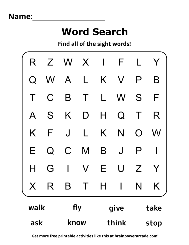 Word Searches Brainpower Arcade