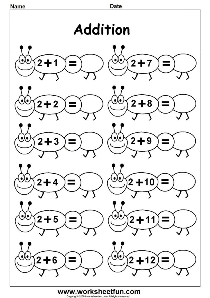 Free Printable Kindergarten Worksheets Math