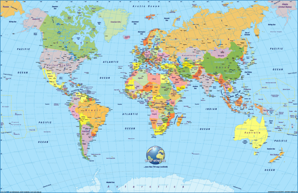 World Map Free Printable