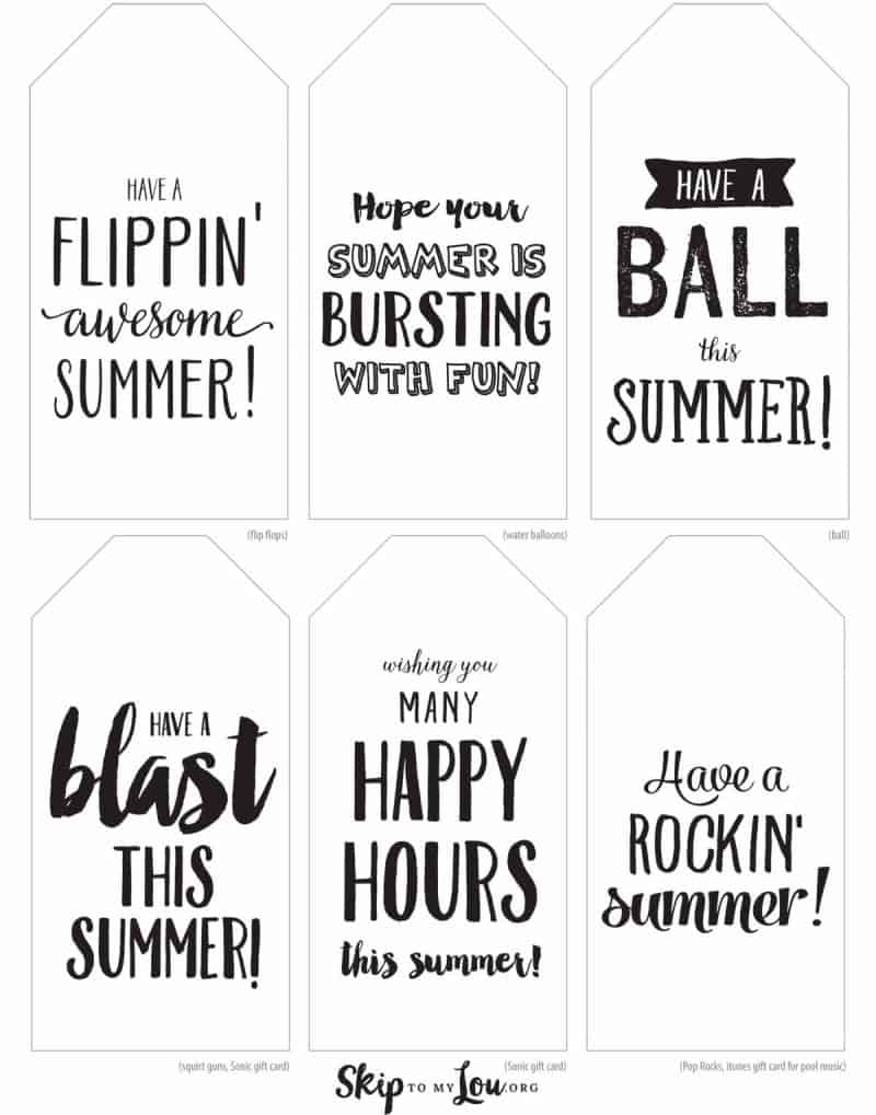Have A Great Summer Free Printable Tags