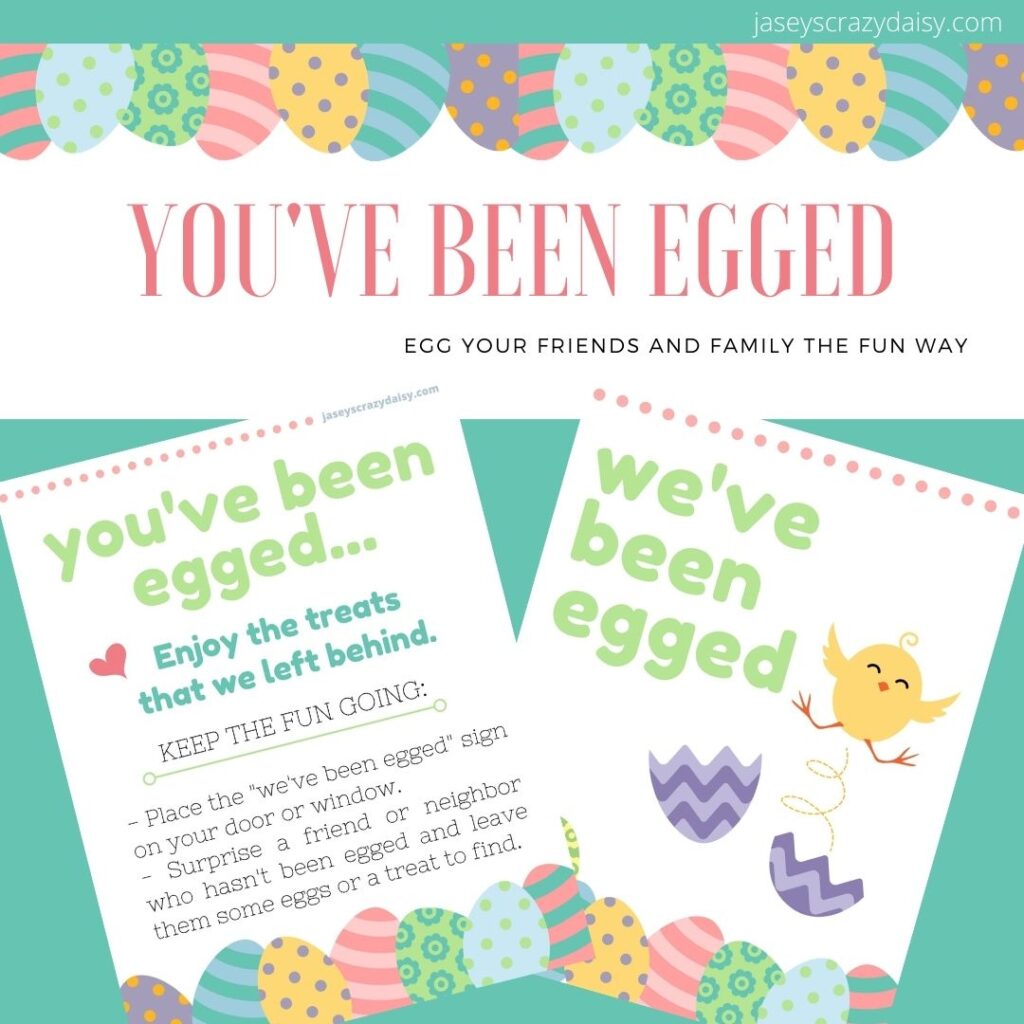 You've Been Egged Free Printable