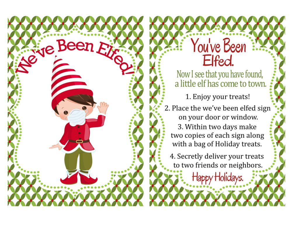 You ve Been Elfed Printable Instructions Sign And Etsy de