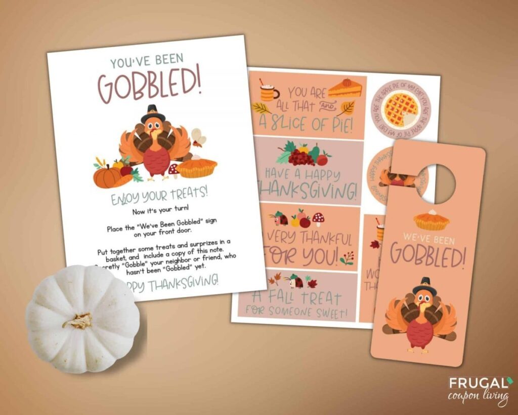 You've Been Gobbled Free Printable