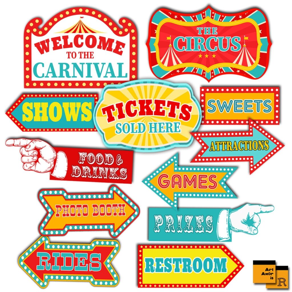 Free Printable Carnival Signs
