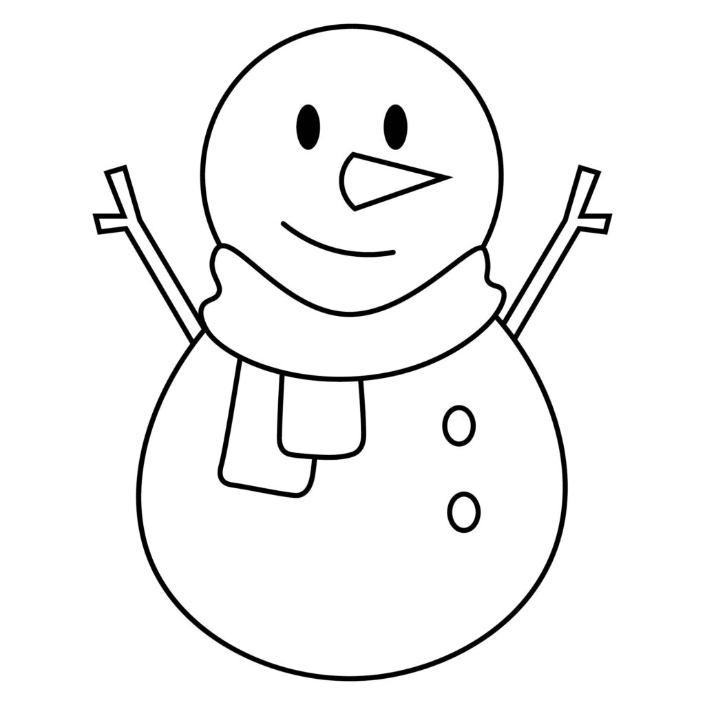 Cut Out Snowman Face Template