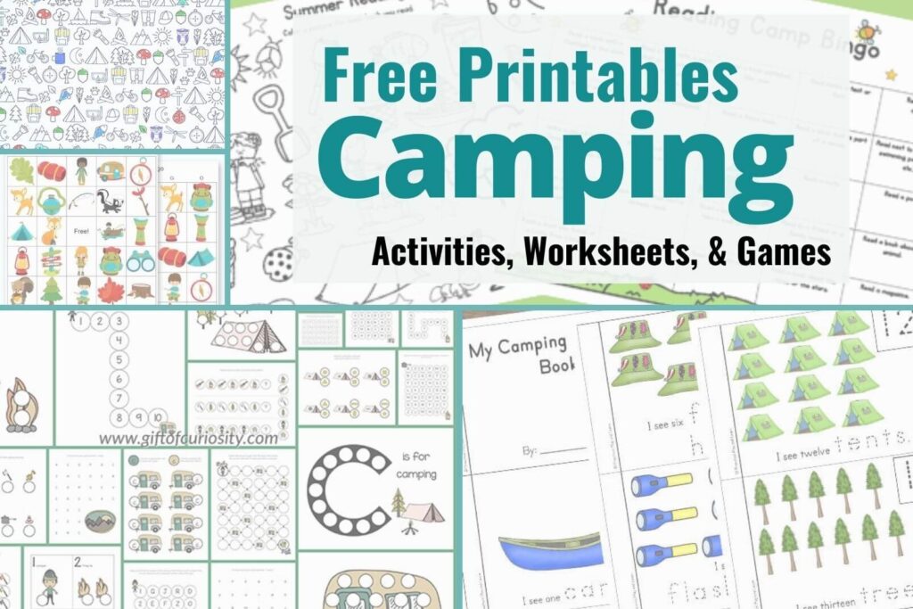 Free Camping Themed Classroom Printables