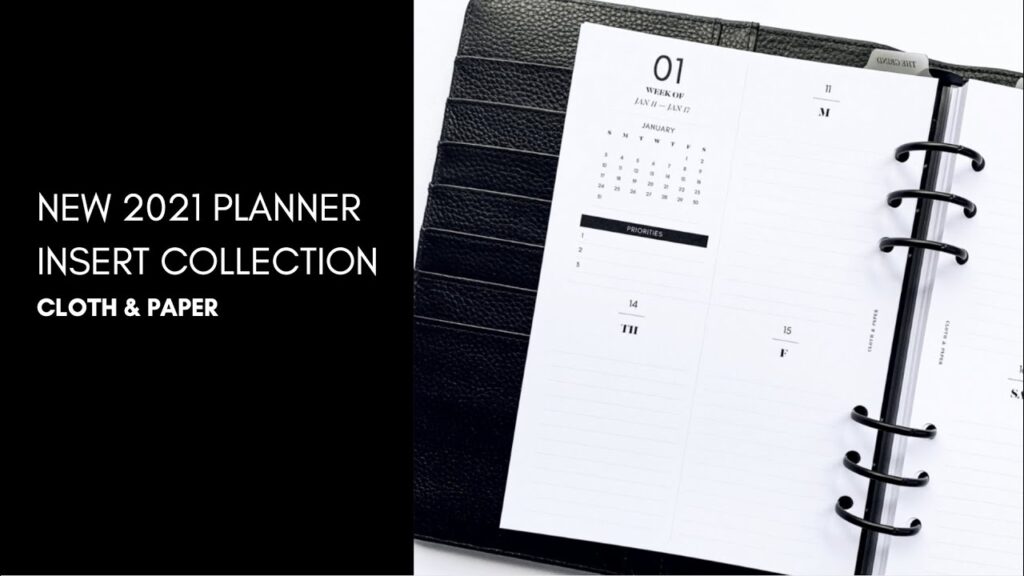2021 Planner Inserts Coming Soon Cloth Paper YouTube
