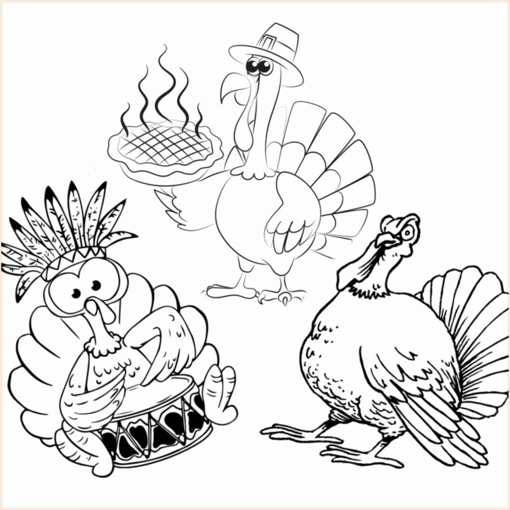 51 Adorable Thanksgiving Turkey Coloring Pages For Free Artsy Pretty Plants