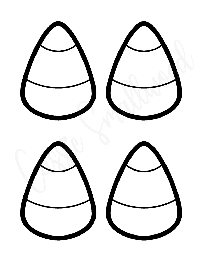 9 Cute Candy Corn Templates Black And White Color Cassie Smallwood