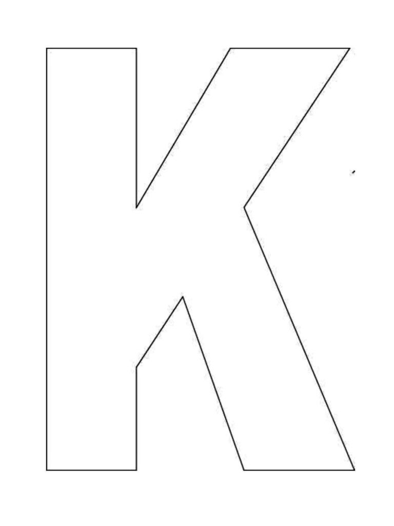 Alphabet letter k template for kids Letter K Crafts Printable Alphabet Letters Letter Writing Template