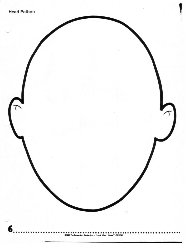 Blank Head Outline Template Face Template Face Outline Drawing For Kids