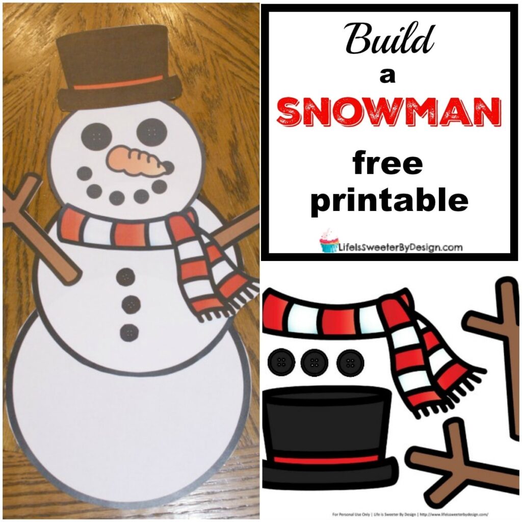 Build A Snowman Free Printables Life Is Sweeter By Design