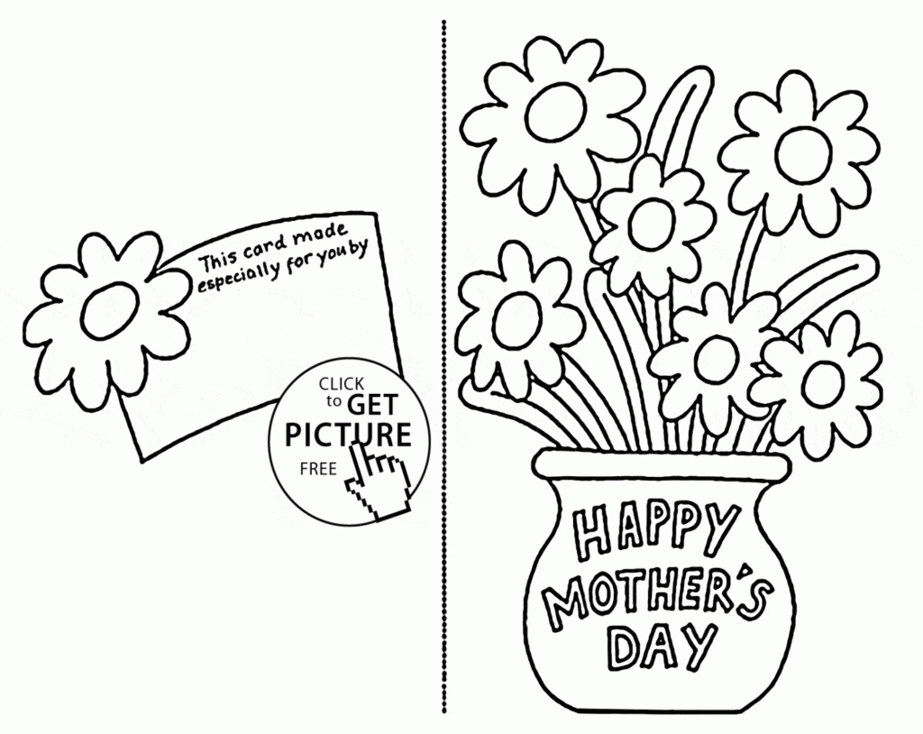 Mothers Day Cards To Color