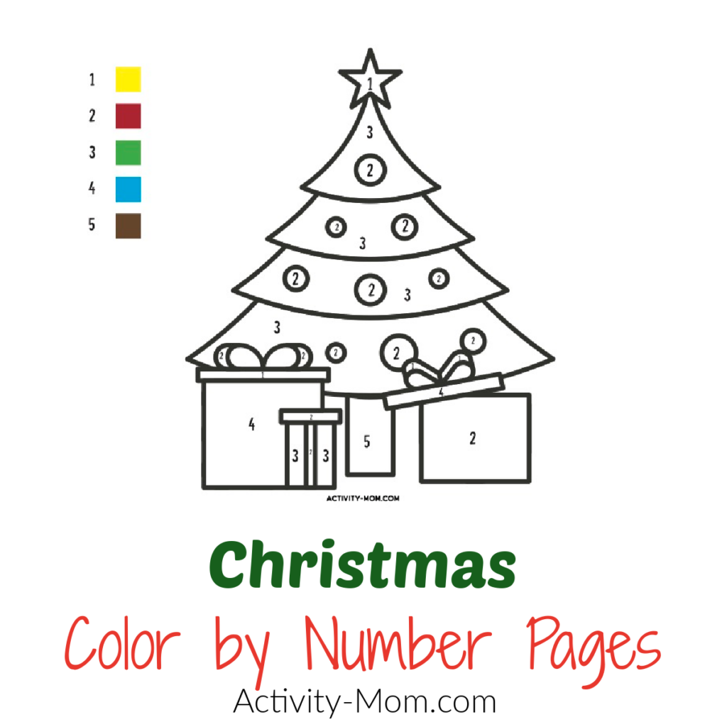 Christmas Color By Number Pages free Printables The Activity Mom