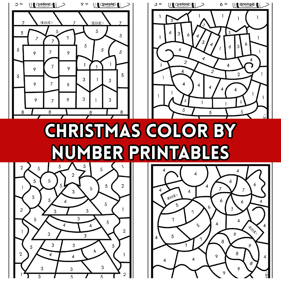 Christmas Color By Number Printables Crafty Morning