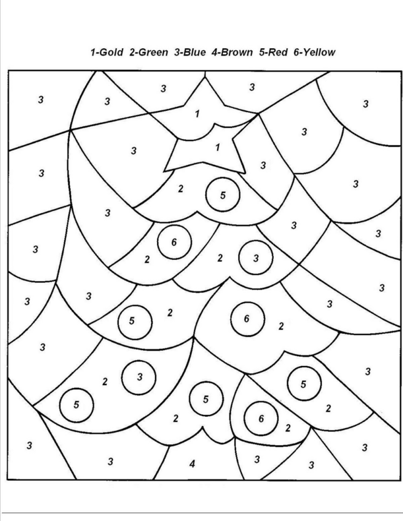 Christmas Color By Numbers Christmas Tree Coloring Page Christmas Coloring Sheets Christmas Coloring Pages
