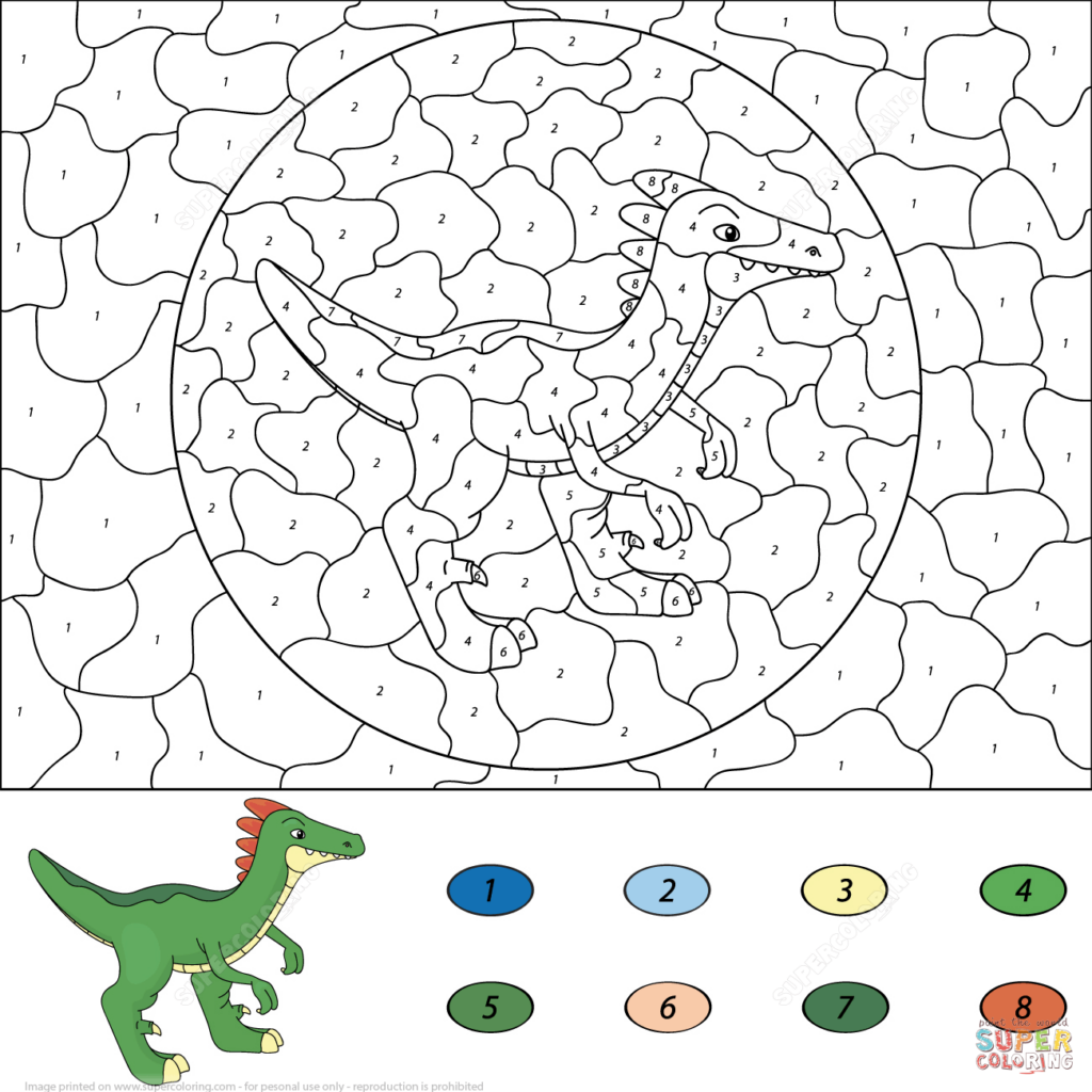 Dinosaurs color number coloring pages printable pictures guanlong numbers Printables for k Dinosaur Coloring Pages Coloring Pages Free Printable Coloring Pages