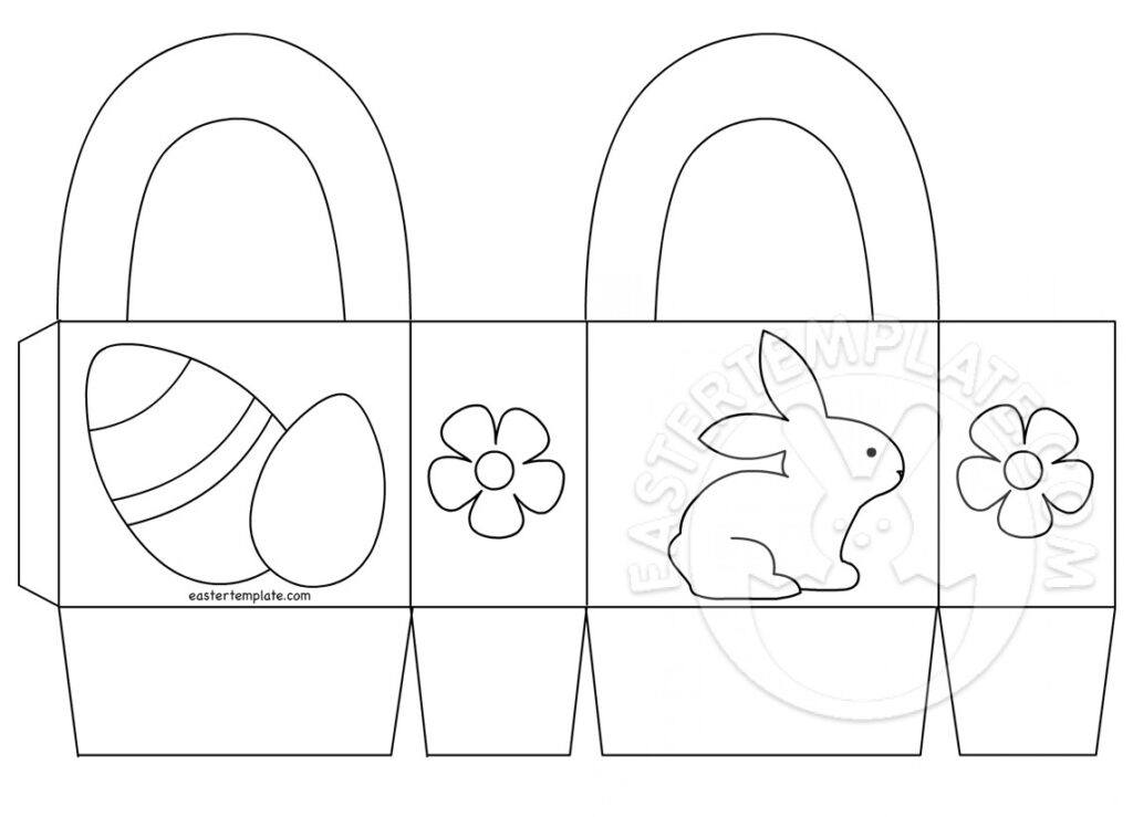 Easter Basket Printable Coloring Page Easter Template