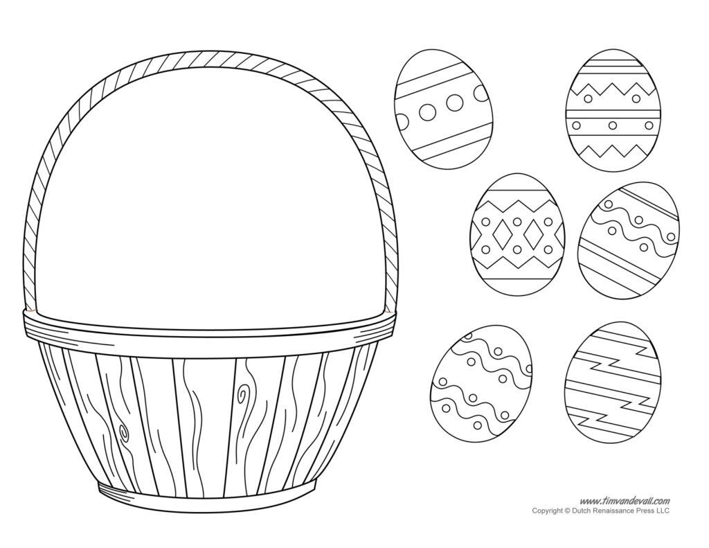 Easter Basket Template Easter Basket Clipart Easter Craft