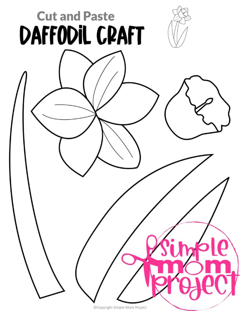 Flower Cut And Paste Craft Templates Simple Mom Project Store