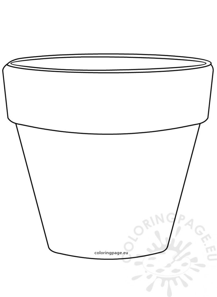 Flower Pot Coloring Page Coloring Home Printable Flower Coloring Pages Flower Pots Flower Coloring Pages