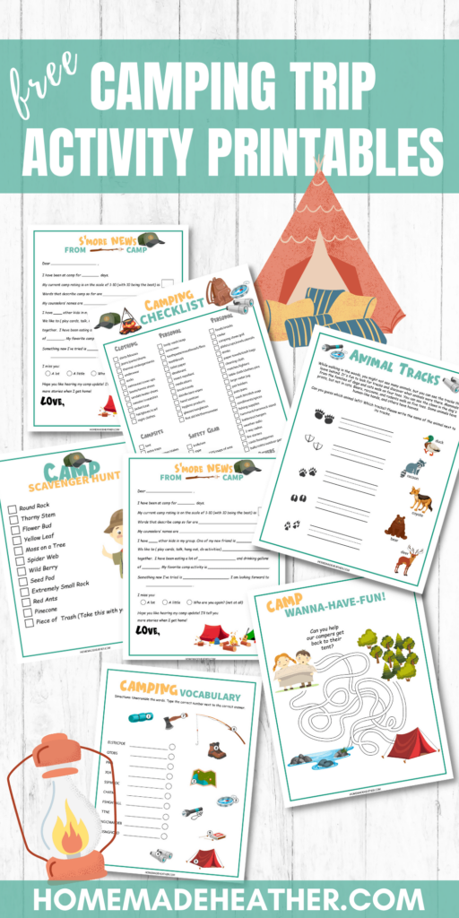 Free Camping Activity Printables Homemade Heather