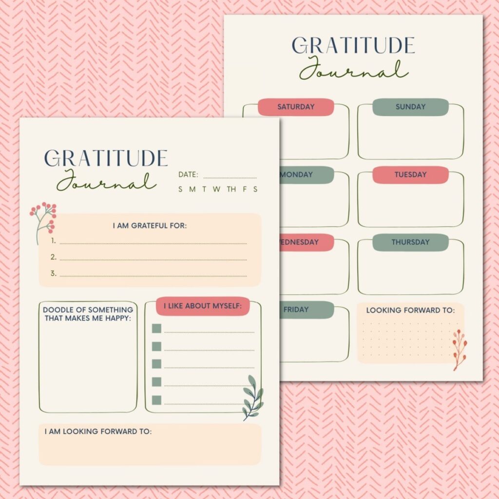 Free Gratitude Journal Printable 13 Thanksgiving Printables