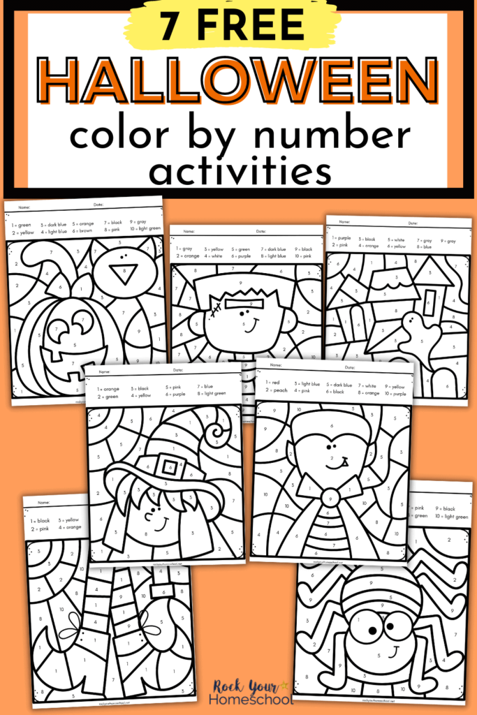 Free Halloween Color By Number Printables Pack For Special Holiday Fun